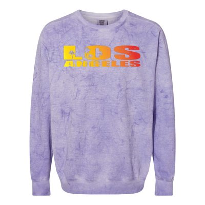 Los Angeles Retro Sunset Colorblast Crewneck Sweatshirt