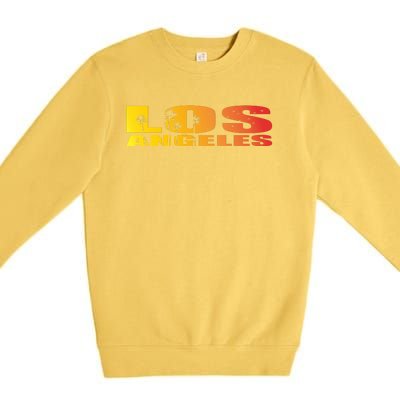 Los Angeles Retro Sunset Premium Crewneck Sweatshirt