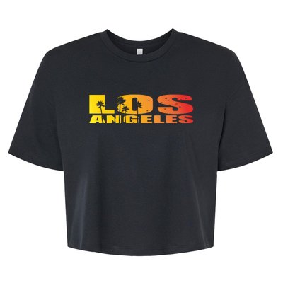 Los Angeles Retro Sunset Bella+Canvas Jersey Crop Tee