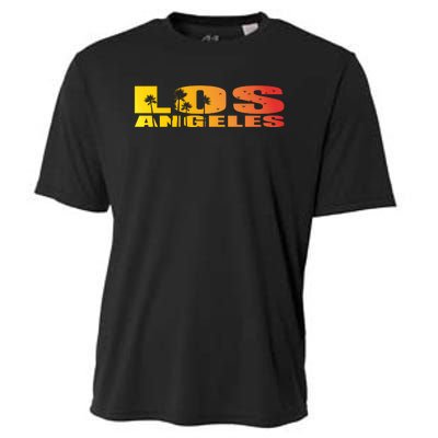 Los Angeles Retro Sunset Cooling Performance Crew T-Shirt