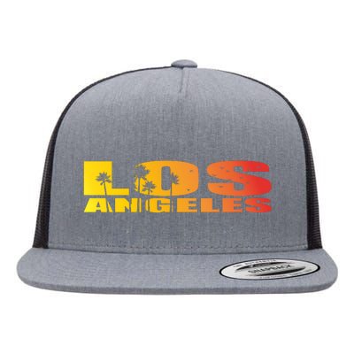 Los Angeles Retro Sunset Flat Bill Trucker Hat