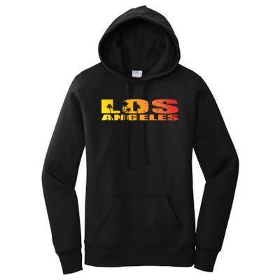 Los Angeles Retro Sunset Women's Pullover Hoodie