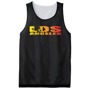 Los Angeles Retro Sunset Mesh Reversible Basketball Jersey Tank