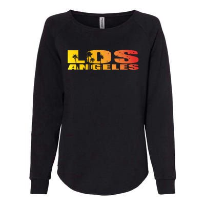 Los Angeles Retro Sunset Womens California Wash Sweatshirt