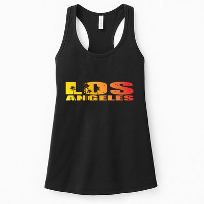 Los Angeles Retro Sunset Womens Tank Top