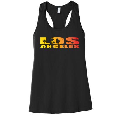 Los Angeles Retro Sunset Women's Racerback Tank