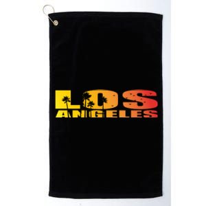 Los Angeles Retro Sunset Platinum Collection Golf Towel