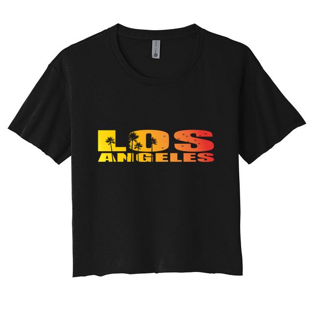 Los Angeles Retro Sunset Crop Top