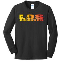 Los Angeles Retro Sunset Kids Long Sleeve Shirt