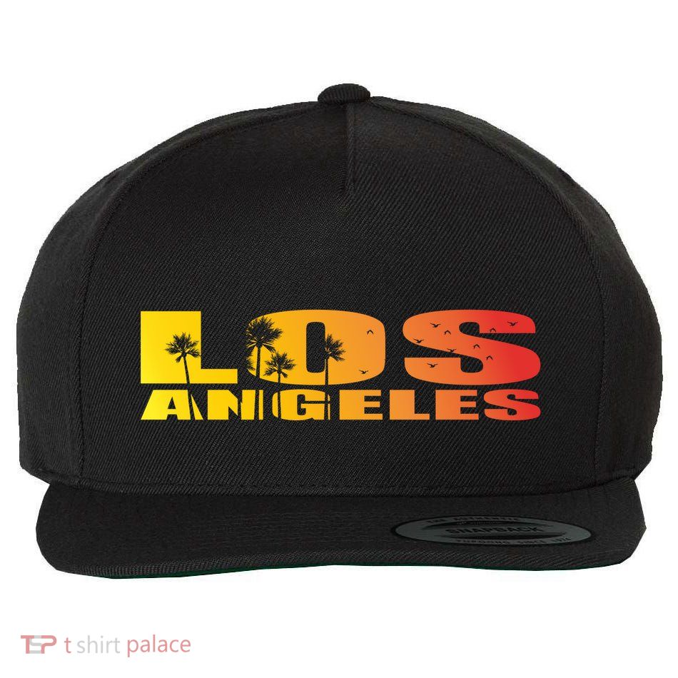Los Angeles Retro Sunset Wool Snapback Cap