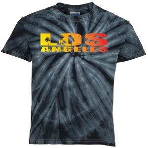 Los Angeles Retro Sunset Kids Tie-Dye T-Shirt