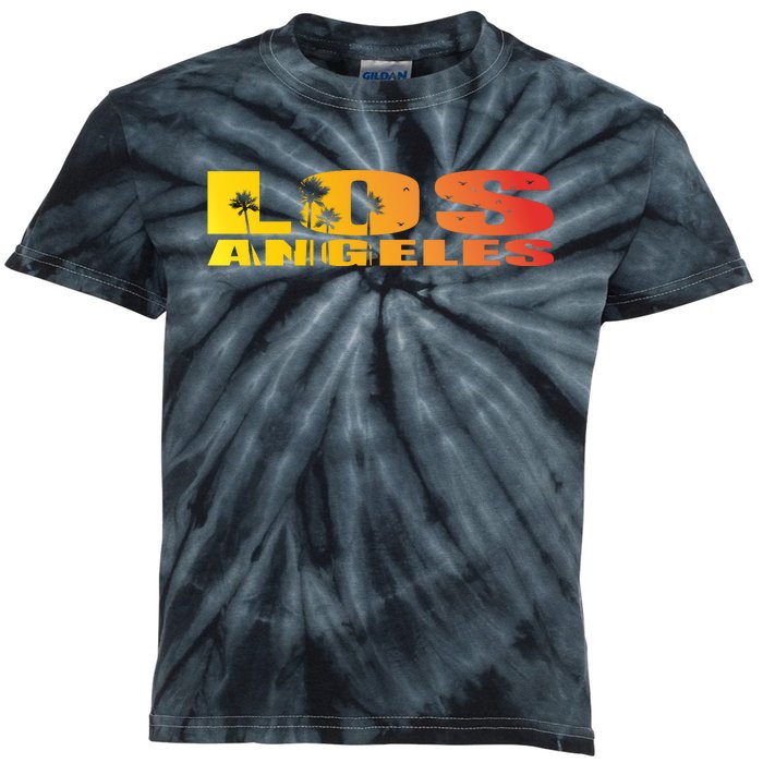 Los Angeles Retro Sunset Kids Tie-Dye T-Shirt