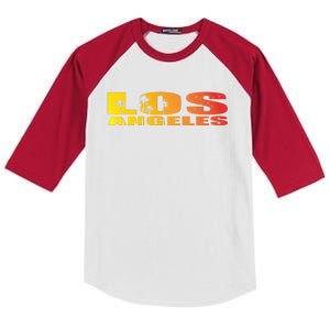 Los Angeles Retro Sunset Kids Colorblock Raglan Jersey