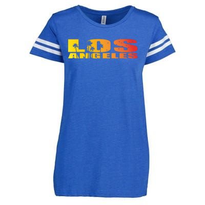 Los Angeles Retro Sunset Enza Ladies Jersey Football T-Shirt