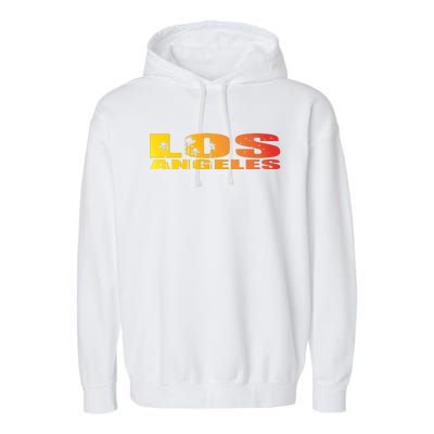 Los Angeles Retro Sunset Garment-Dyed Fleece Hoodie