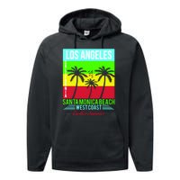 Los Angeles Santa Monica Beach Performance Fleece Hoodie