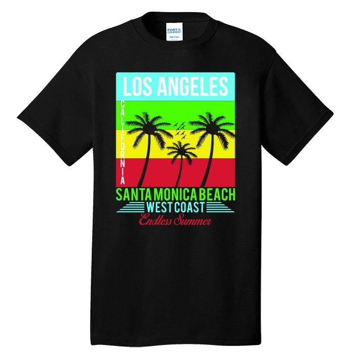 Los Angeles Santa Monica Beach Tall T-Shirt