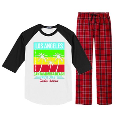 Los Angeles Santa Monica Beach Raglan Sleeve Pajama Set