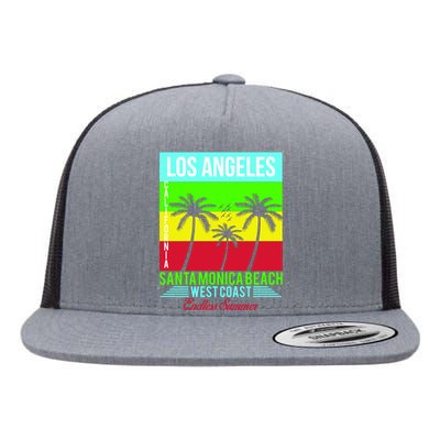 Los Angeles Santa Monica Beach Flat Bill Trucker Hat