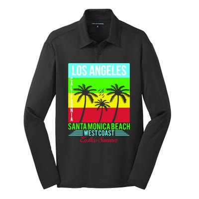 Los Angeles Santa Monica Beach Silk Touch Performance Long Sleeve Polo