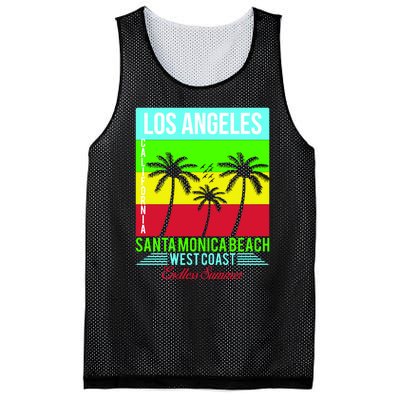 Los Angeles Santa Monica Beach Mesh Reversible Basketball Jersey Tank