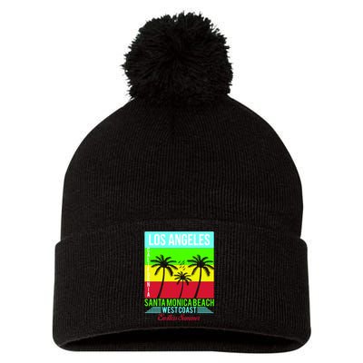 Los Angeles Santa Monica Beach Pom Pom 12in Knit Beanie