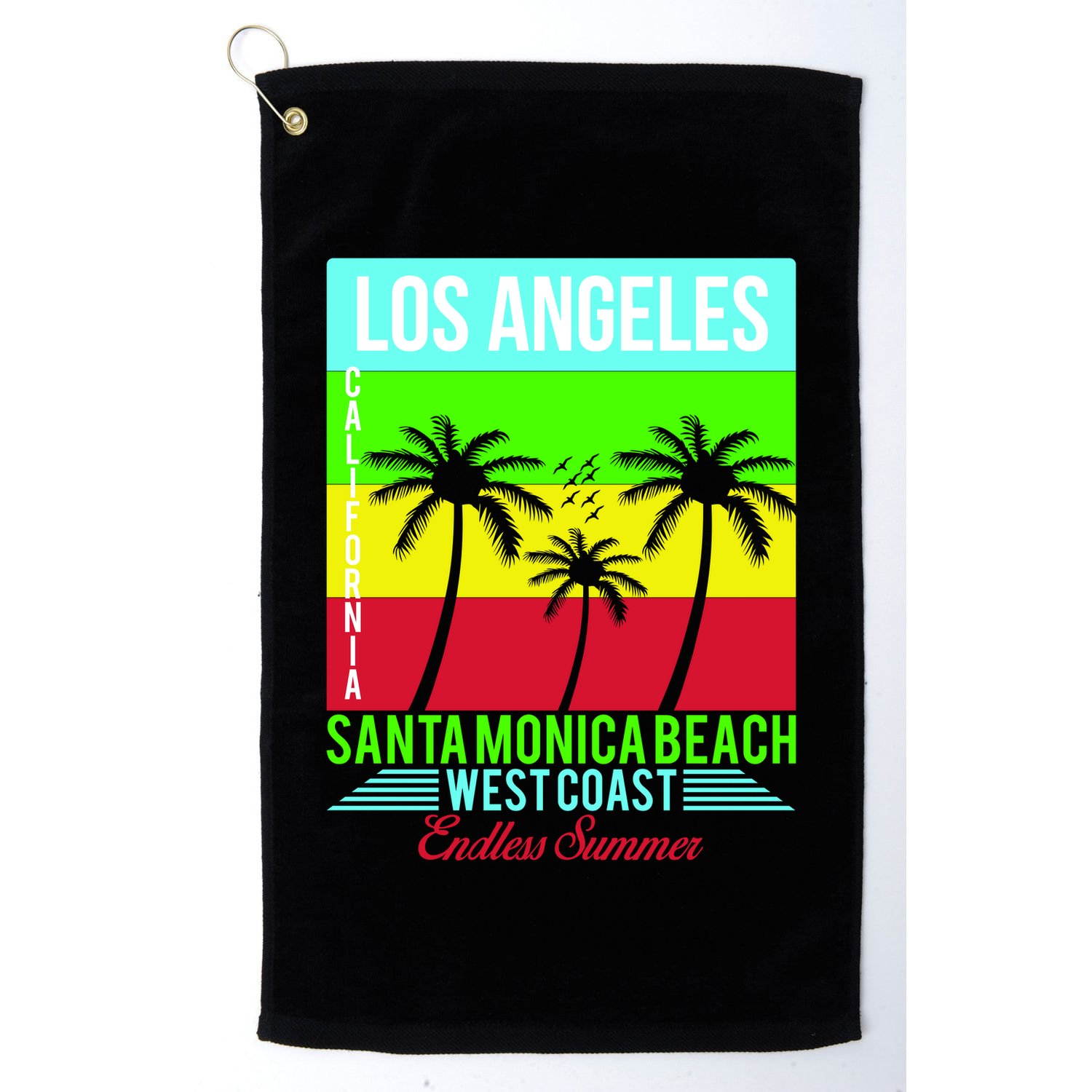 Los Angeles Santa Monica Beach Golf Towel