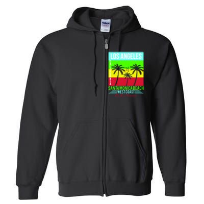 Los Angeles Santa Monica Beach Full Zip Hoodie