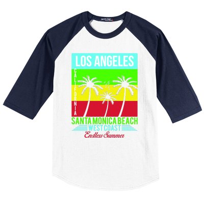 Los Angeles Santa Monica Beach Baseball Sleeve Shirt