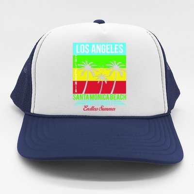 Los Angeles Santa Monica Beach Trucker Hat