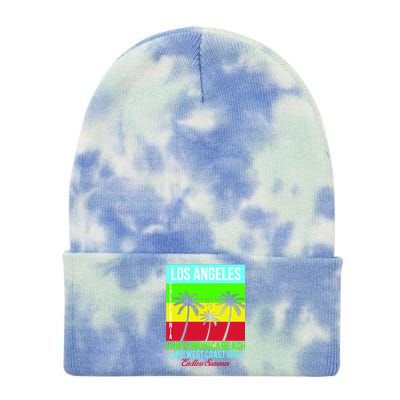 Los Angeles Santa Monica Beach Tie Dye 12in Knit Beanie