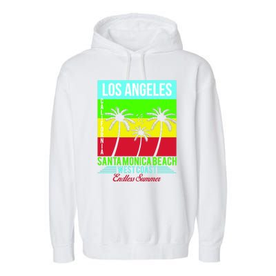 Los Angeles Santa Monica Beach Garment-Dyed Fleece Hoodie