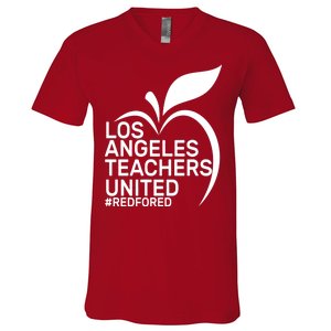 Los Angeles Teachers United Red For Ed V-Neck T-Shirt