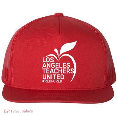 Los Angeles Teachers United Red For Ed Flat Bill Trucker Hat