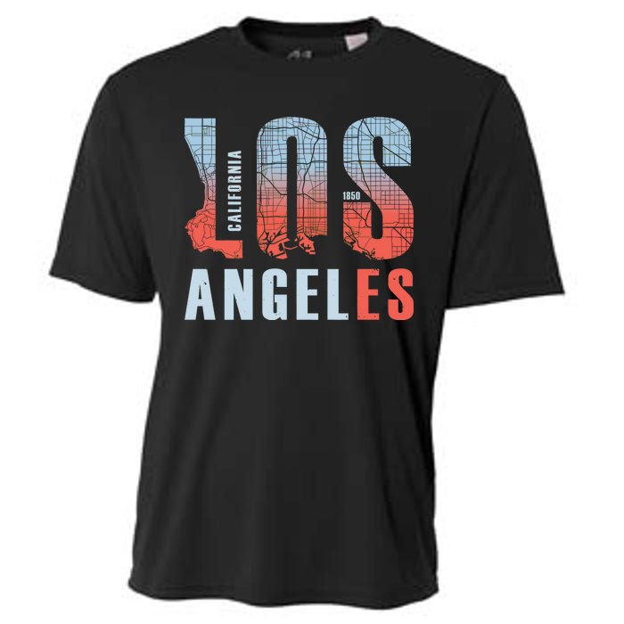 Los Angeles Vintage Emblem Cooling Performance Crew T-Shirt