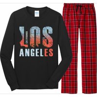 Los Angeles Vintage Emblem Long Sleeve Pajama Set