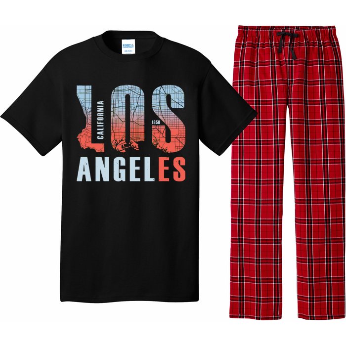 Los Angeles Vintage Emblem Pajama Set