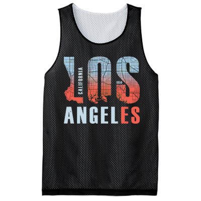 Los Angeles Vintage Emblem Mesh Reversible Basketball Jersey Tank