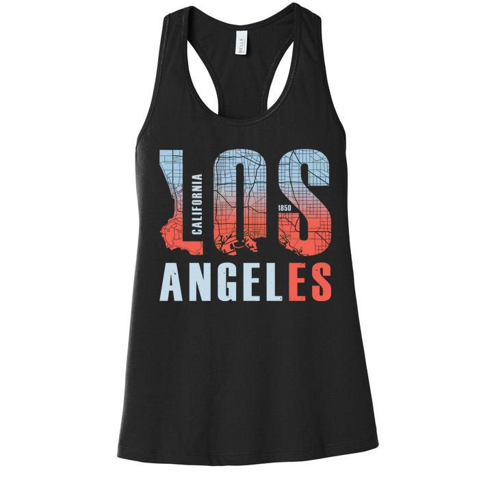 Los Angeles Vintage Emblem Women's Racerback Tank