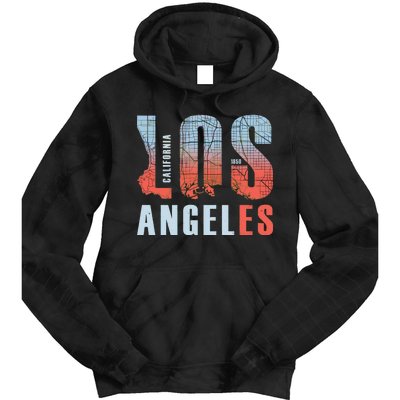 Los Angeles Vintage Emblem Tie Dye Hoodie