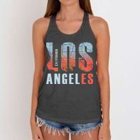 Los Angeles Vintage Emblem Women's Knotted Racerback Tank