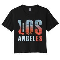 Los Angeles Vintage Emblem Women's Crop Top Tee