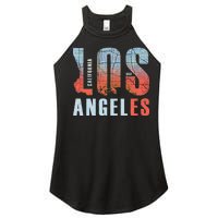 Los Angeles Vintage Emblem Women's Perfect Tri Rocker Tank