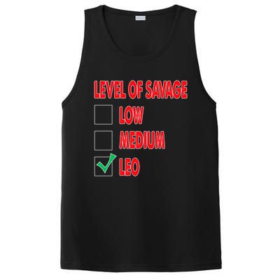 Level Of Savage Leo Astrology Cool Gift PosiCharge Competitor Tank