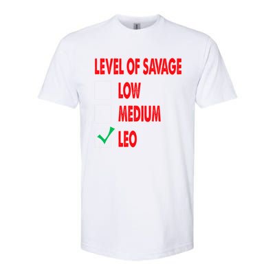 Level Of Savage Leo Astrology Cool Gift Softstyle® CVC T-Shirt