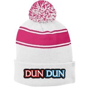 Law & Order Svu Dun Dun Stripe Pom Pom Beanie