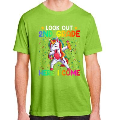 Look Out Second Grade Here I Come Unicorn Dabbing 2Nd Grader Cool Gift Adult ChromaSoft Performance T-Shirt