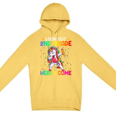 Look Out Second Grade Here I Come Unicorn Dabbing 2Nd Grader Cool Gift Premium Pullover Hoodie