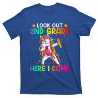 Look Out Second Grade Here I Come Unicorn Dabbing 2Nd Grader Cool Gift T-Shirt