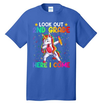 Look Out Second Grade Here I Come Unicorn Dabbing 2Nd Grader Cool Gift Tall T-Shirt